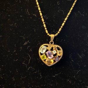 Sterling silver gold overlay necklace